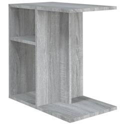 Décoshop26 - Table d'appoint bout de canapé avec compartiments de rangement 50 x 30 x 50 cm bois d'ingénierie gris DEC032531 - gris 3000259024823_0