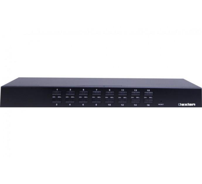 Dexlan KVM 16 ports VGA/USB - avec 16 modules CAT5 jusqu'à 60m - Réf. 66416_0