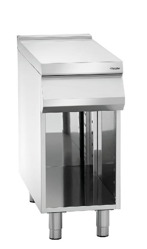 Élément de travail en acier inoxydable 18/10 - Série 900 Master - Bartscher - Avec soubassement ouvert - L 400 x P 900 x H 900-950 mm_0