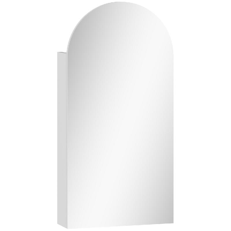 Helloshop26 - Armoire murale salle de bain avec miroir 40 x 12 x 80 cm étagères réglables rangement optimisé épuré idéal en MDF 21_0002095 - ve_0