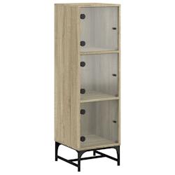 Helloshop26 - Buffet bahut commode armoire meuble de rangement organisateur cuisine salle de séjour salon avec portes en verre 02_0030117 - 300020946_0
