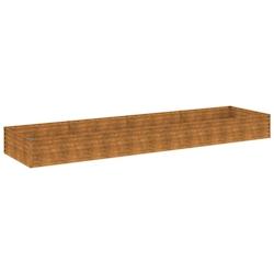 Helloshop26 - Jardinière bac lit surélevé plantes fleurs terrasse jardin de jardin 387 x 100 x 36 cm acier corten marron 02_0039444 - 3000218489212_0