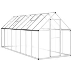 Helloshop26 - Serre tente abri plante fleur légumes avec cadre de base argenté 445 x 169 x 195 cm aluminium Argent 02_0044525 - 3000220197372_0