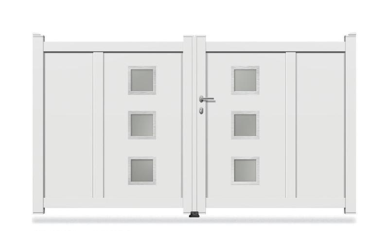 Portail battant aluminium modèle OPC-303 - dimensions au choix_0