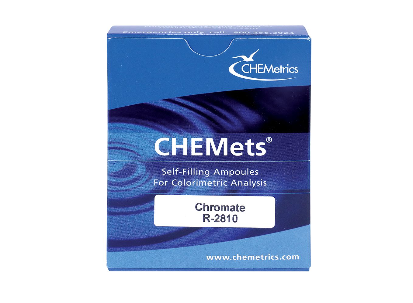 Recharge pour Kit d’analyse visuelle du Chromate (hexavalent) 0-1 & 1-10 ppm, type : CHEMets 30 ampoules, marque Chemetrics - Ref.: NBR003_0