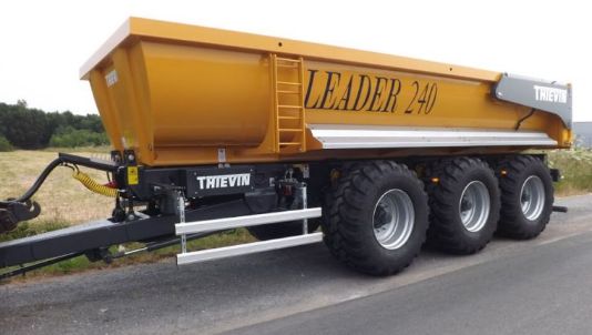 Remorque tp leader 240 - benne pour poids lourd - thievin - ptac : 32 t_0