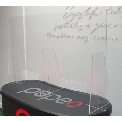 Séparateur de table en plexi - Vitre de protection de comptoir en plexiglass - Plusieurs formats disponibles_0