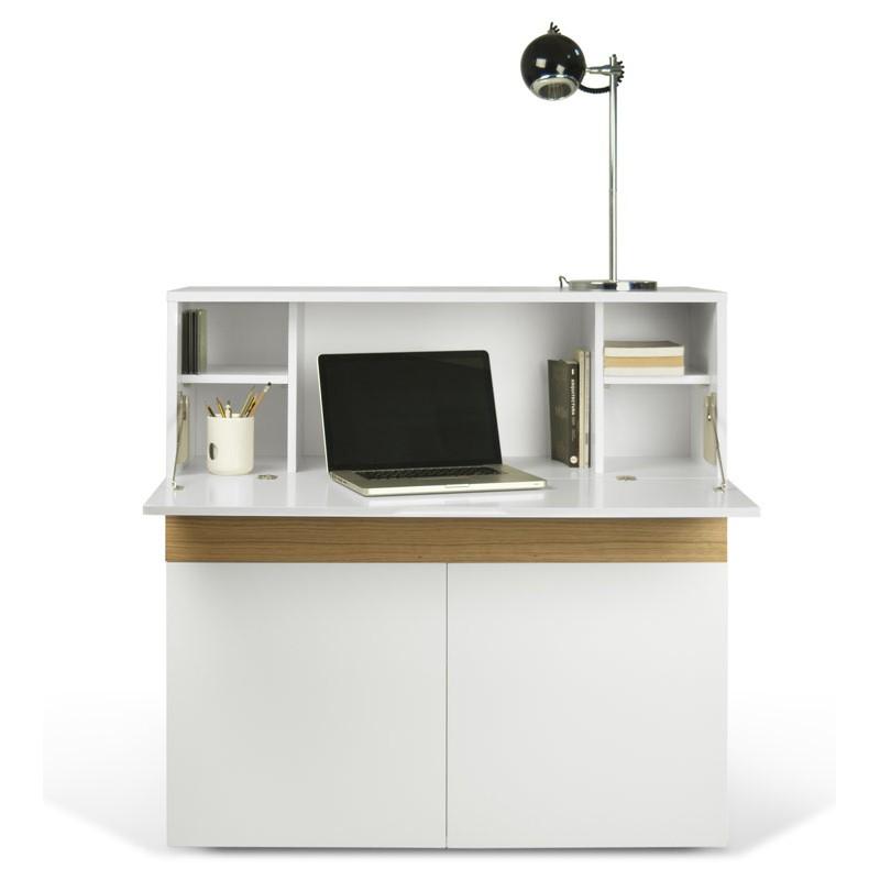 TEMAHOME - BUREAU SECRÉTAIRE FOCUS 110CM BLANC MAT & CHÊNE_0