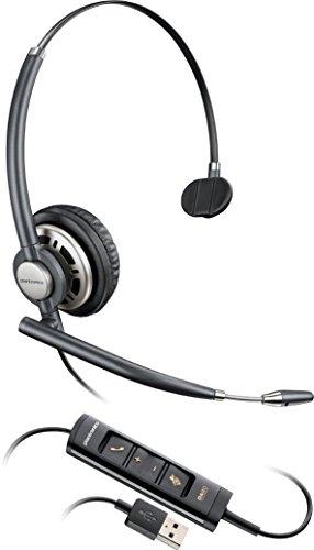 Plantronics EncorePro HW715 - Casque téléphonique monophonique avec bandeau noir et argent, connectivité USB, suppression du bruit_0