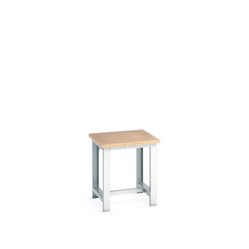 Desserte fixe Cubio Mpx - Ossature en acier pour charges lourdes - 750x750x840 mm - RAL 7035_0