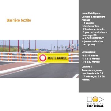 Barrière textile - rangement manuel - sangles réfléchissantes et marquage personnalisable_0