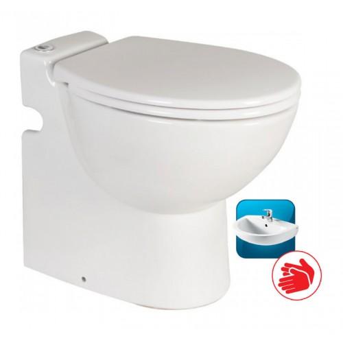 Aquasani Compact - WC à Poser avec Broyeur Intégré, WC broyeur Compact, Double Chasse économique