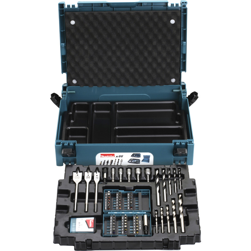 COFFRET DE FORETS ET EMBOUTS DE VISSAGE MAKITA 66 PIÈCES