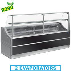 Comptoirs vitrines réfrigérées avec réserve orléans plus noir gaz r290 1000x810xh1350 - OL104/B2-R/R2_0