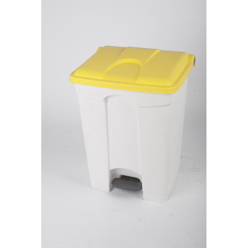 Container 70l blanc couvercle jaune_0