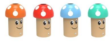 Corbeille ludique champignon en polyéthylène - 4 modèles disponibles - 70L_0