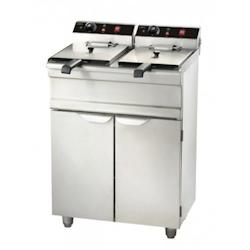 Friteuse professionnelle électrique   2 x 9 litres   2x 3,3 kW          Acier inoxydable 695x530x970mm COMBISTEEL - inox 0641094234393_0