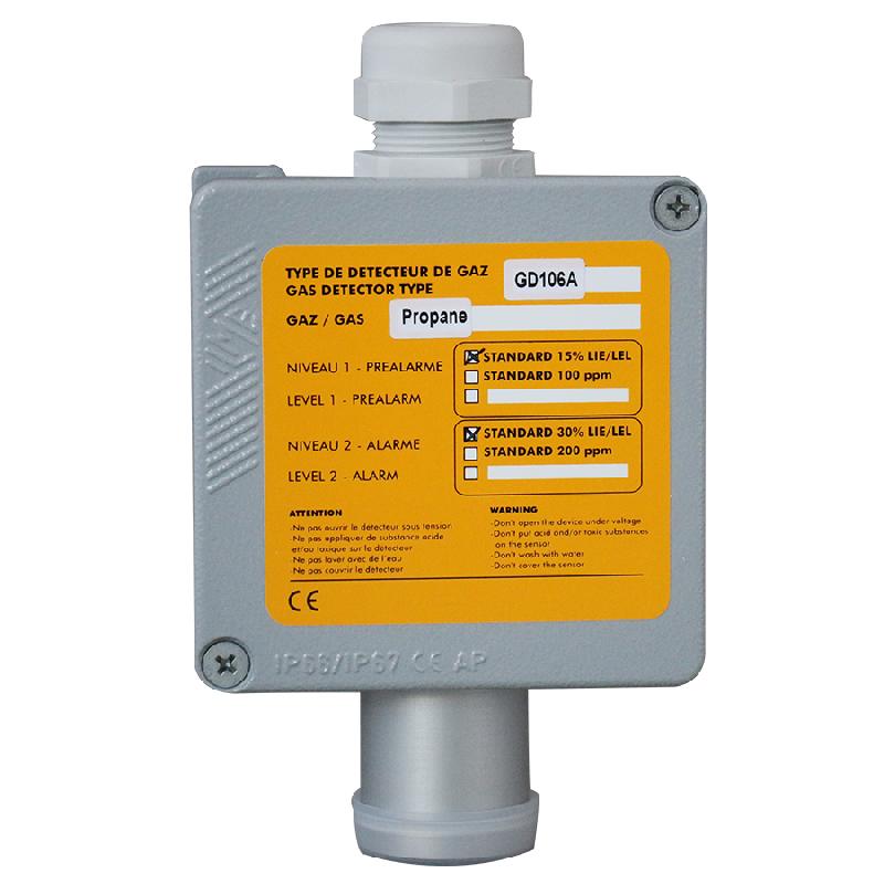 Détecteur de fuites de gaz propane GD106A - ICC, IP55, préalarme 100 ppm, alarme 200 ppm_0