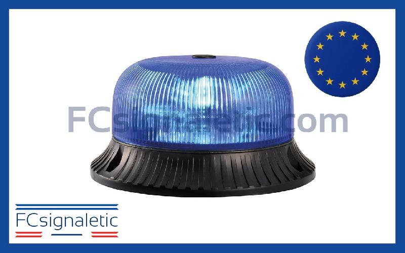 Gyrophare à led crystal 2.0 bleu embase iso classe 2 flash standby mercura 34821-00f_0