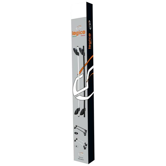Pack complet 2 barres de toit en acier - Gamme Logico pour berline/break Polaire 41005 - Utilisation occasionnelle jusqu'à 50 kg_0