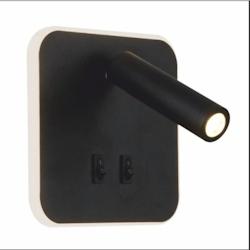 Papuq Applique murale LED orientable, noir mat, 12W 1200 lumens, lumière chaude 3000K - noir acier 8436590310571_0