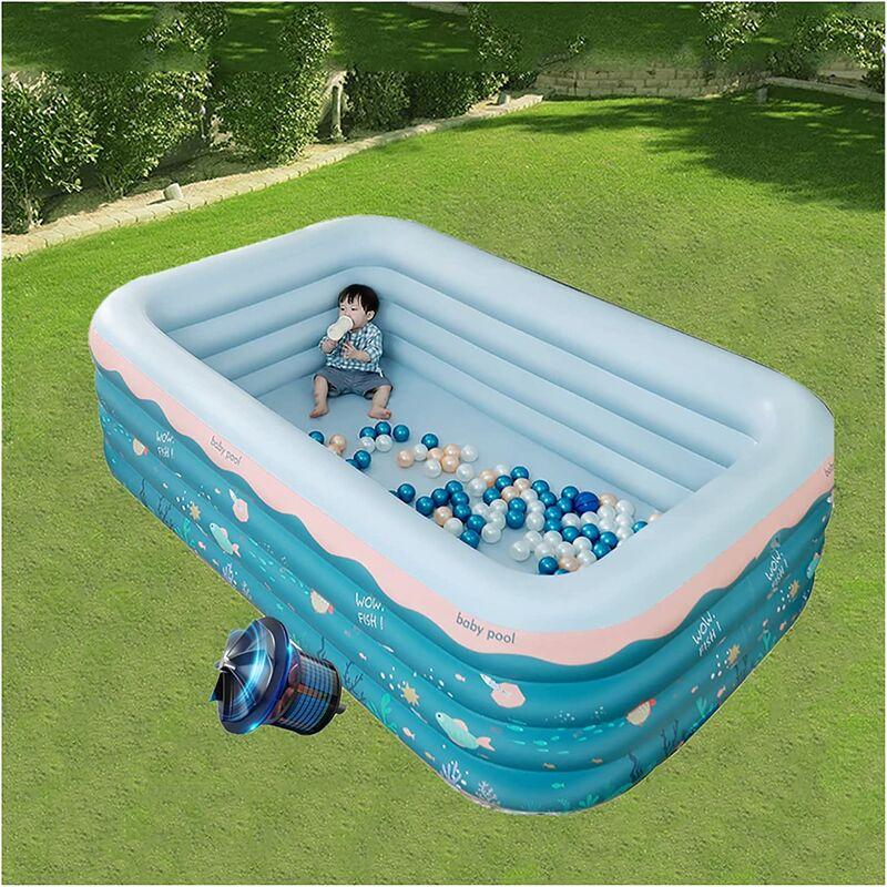 PISCINES GONFLABLES RECTANGULAIRE PATAUGEOIRE ÉPAISSE FAMILIALE,PISCINE