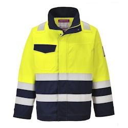 Portwest - Veste de travail résistante à la chaleur haute visibilité MODAFLAME Jaune / Bleu Marine Taille 3XL - XXXL jaune 5036108258154_0