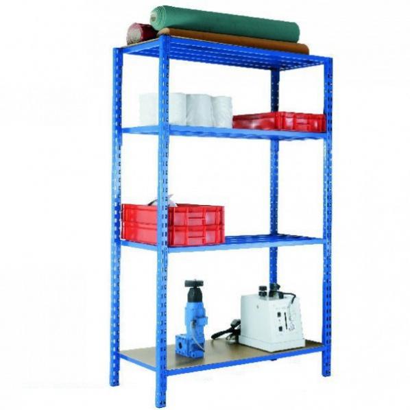 Rayonnage polyvalent - 1200 x 500 mm - Équipé de 4 tablettes en acier tubulaire - Élément DEPART - Disponible en 3 hauteurs - Marque Rolléco_0