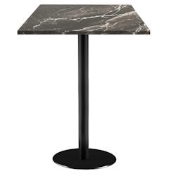 Restootab - Mange-debout 60x60cm - modèle Rome marbre royal - noir TB-ROMFF-6060M-MB.ROY_0