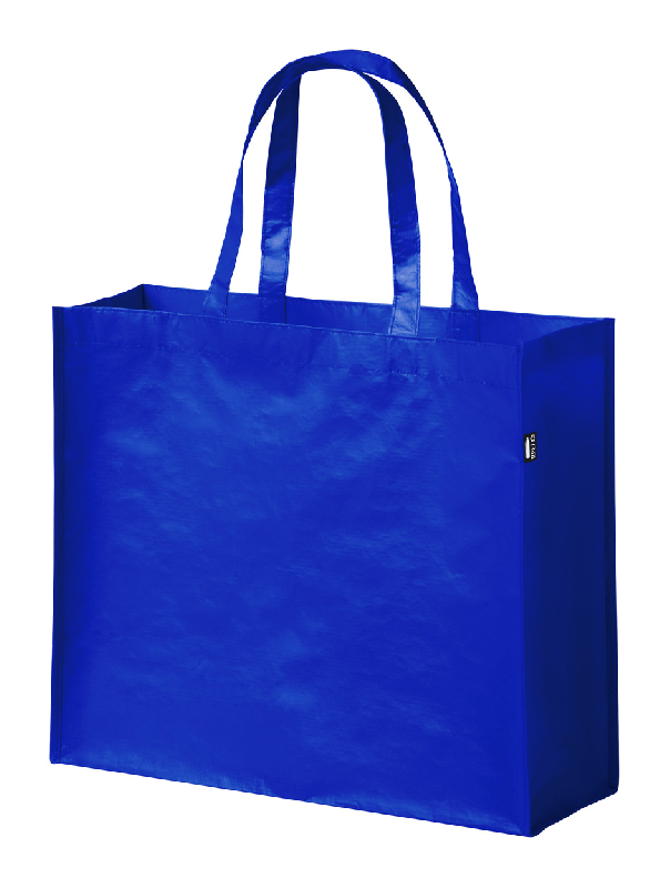 Sac shopping laminé en RPET - anses courtes et soufflet - 105 g/m² - labélisé RPET_0