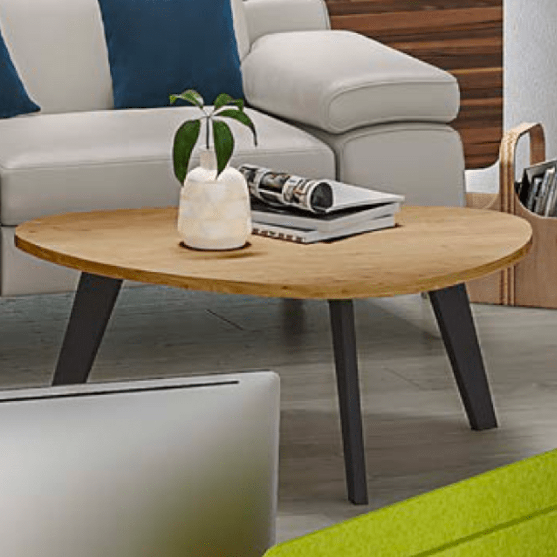 Table basse Galet - Design unique en bois moulé - Finitions personnalisables_0