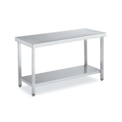 Tables Inox de Travail Centrale DISTFORM Premium avec étagère - Profondeur 500 mm longueur 2200 mm - QC150220_0