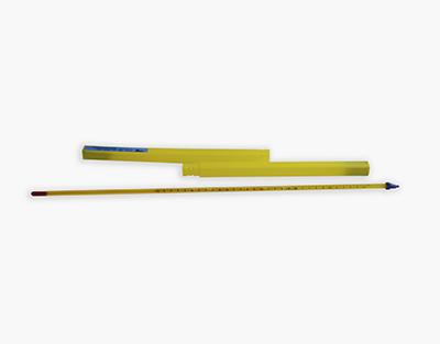 Thermomètre fond jaune à liquide rouge, -10/50 (0.2) - Ref.: KJB017_0