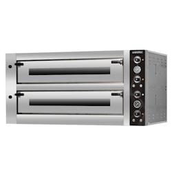Vaiotec Four à pizza électrique TOPLINE 6+6 x 34 cm (version profonde) - argenté inox 11455_0