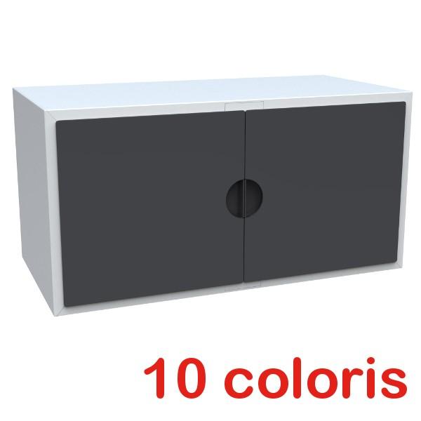 Armoire forte à portes battantes EASYBLOC - Portes noires - Marque Rolléco - Design et empilable_0