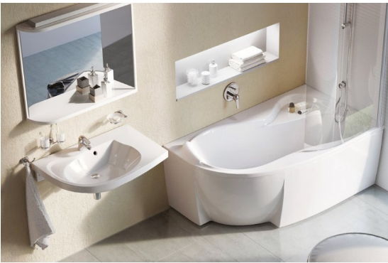 Baignoire asymétrique Rosa 95 - largeur 95 cm - idéale pour petites salles de bains - design Kryštof Nosál_0