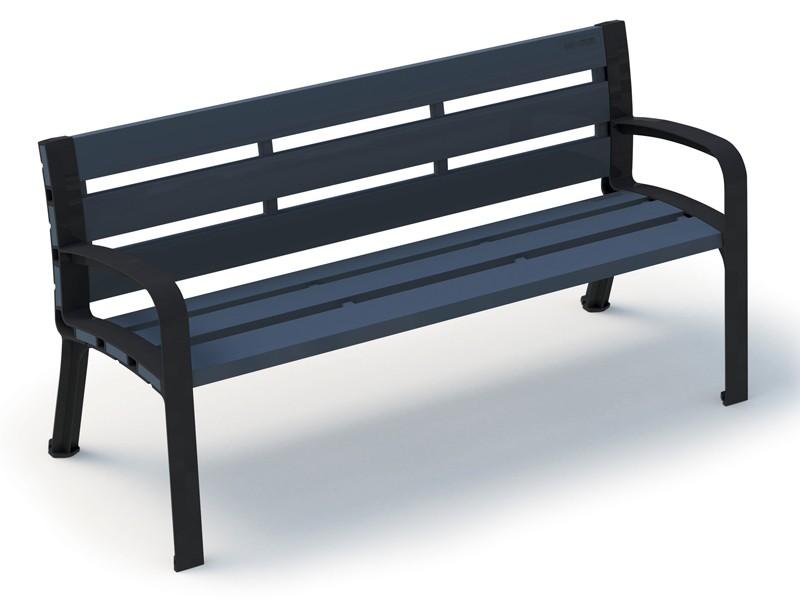 Banc public Modo en plastique éco - 164 cm - 6 couleurs disponibles - 100% recyclable_0