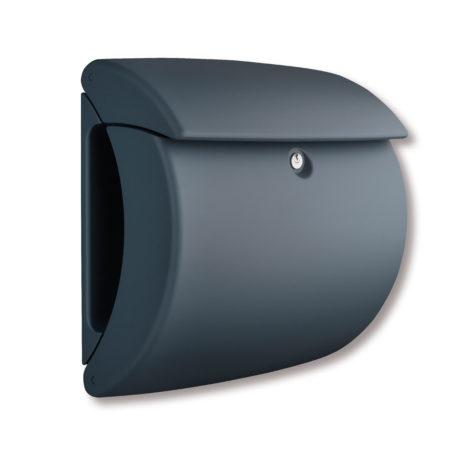Boîte aux lettres en PVC Pearl - finition mate granit - norme EN 13724 - avec porte-journaux intégré_0
