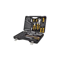 Boite à outils complète 84 pièces Chrome vanadium - Caisse à outils avec douilles et accessoires VITO - noir 5604612704513_0