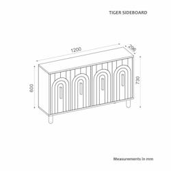 Buffet 4 portes en aggloméré Tiger noyer Hanah Home - 8684283501892_0