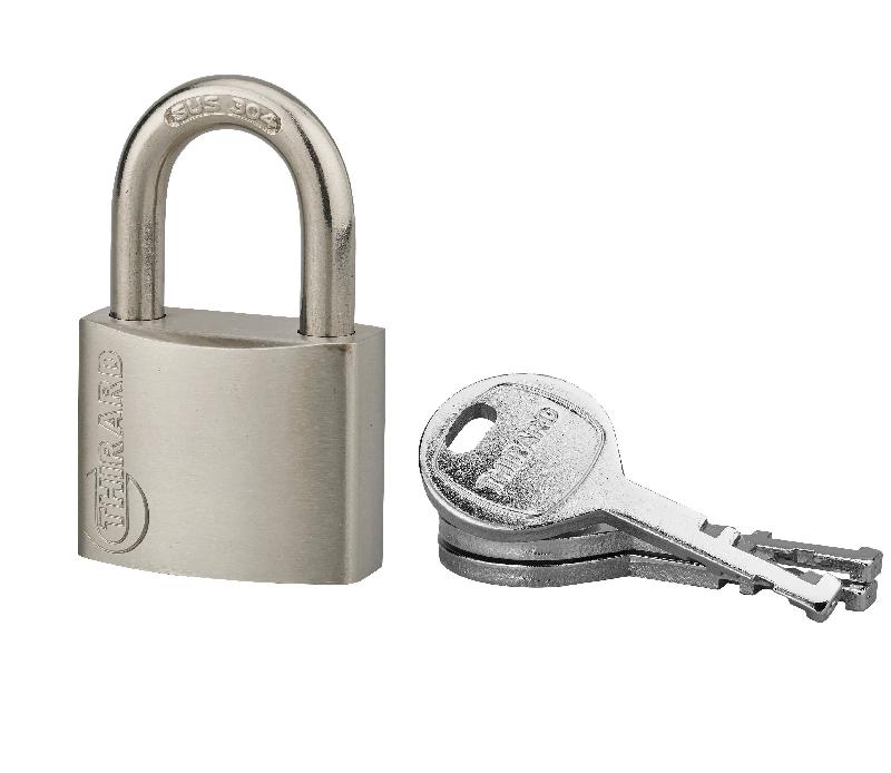 Cadenas à clé Cinox 40 mm - Corps et anse en inox 304 - Mécanisme à disques - 3 clés - Réf. 00187040 - Marque Thirard_0