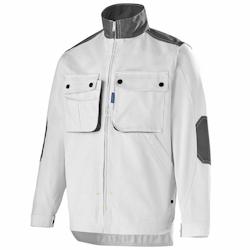 Cepovett - Blouson pour peintre avec manches amovibles CRAFT PAINT Blanc / Gris Taille S - S blanc 3184375738342_0