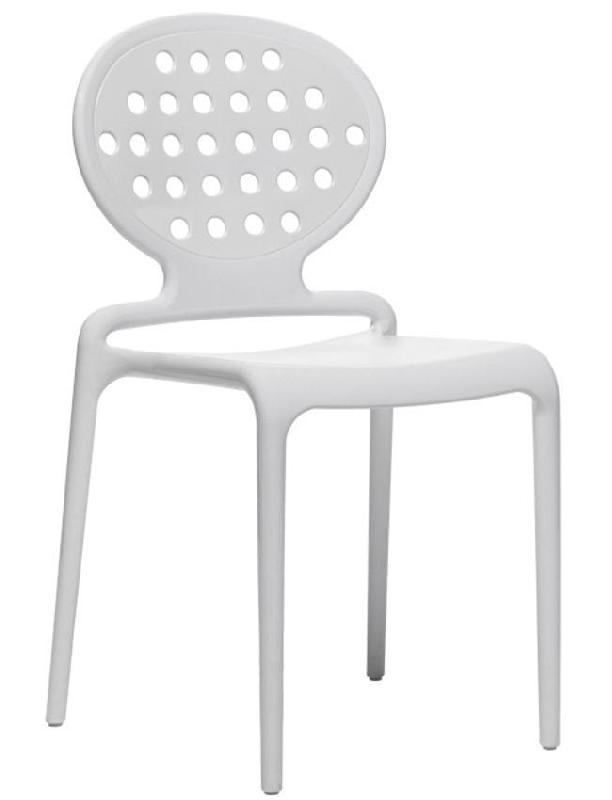Chaise Nicole - en technopolymère - coloris lin, taupe, bleu clair et anthracite_0