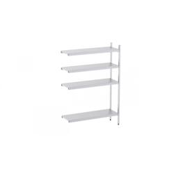 Distform Rayonnage en Acier Inoxydable d'Angle 1030 à 1960 mm 4 Niv P400 Acier inoxydable 1130x400x400x1800mm - 641094611712_0