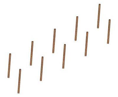 Module de parcours VTT - Éléments slalom (10 plots) - Structure en bois avec panneau de consignes_0