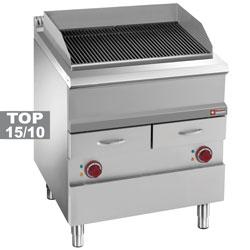 Grill vapeur électrique - Grille en fonte double face - Module 1/1 - E7/GVQA8 - Acier inox AISI 304_0