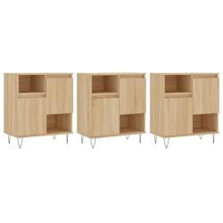 Helloshop26 - Buffet bahut commode armoire meuble de rangement organisateur cuisine salle de séjour salons 3 pcs sonoma bois 02_0037114 - 30002132216_0