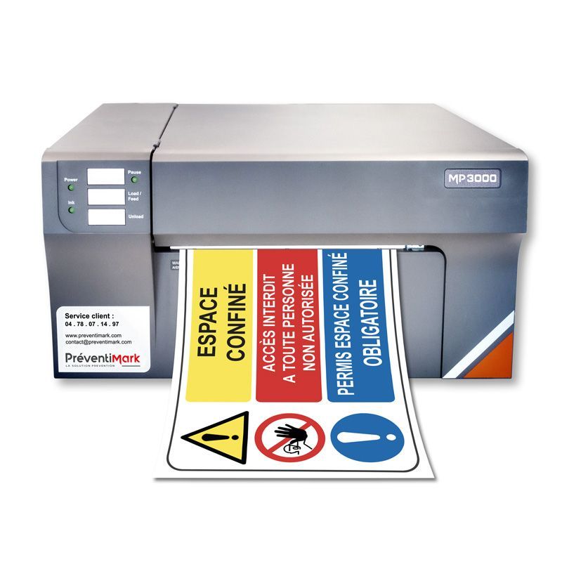 Imprimante signalétique multicolore d'étiquettes adhésives sur des supports continus ou prédécoupés- MP3000_0
