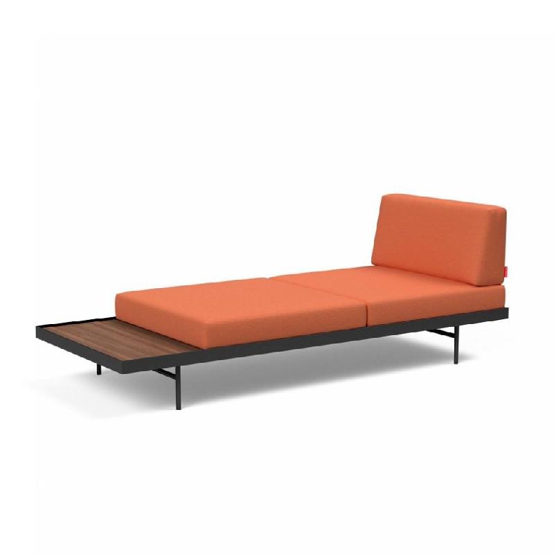 INNOVATION LIVING  CANAPÉ DESIGN PURI CONVERTIBLE LIT 195*80 CM TISSU  ARGUS RUST  AVEC TABLE NOYER_0