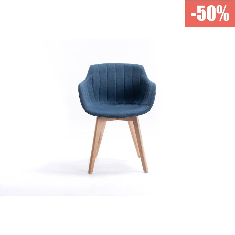 Lot de 2 chaises pied bois YVANI_0